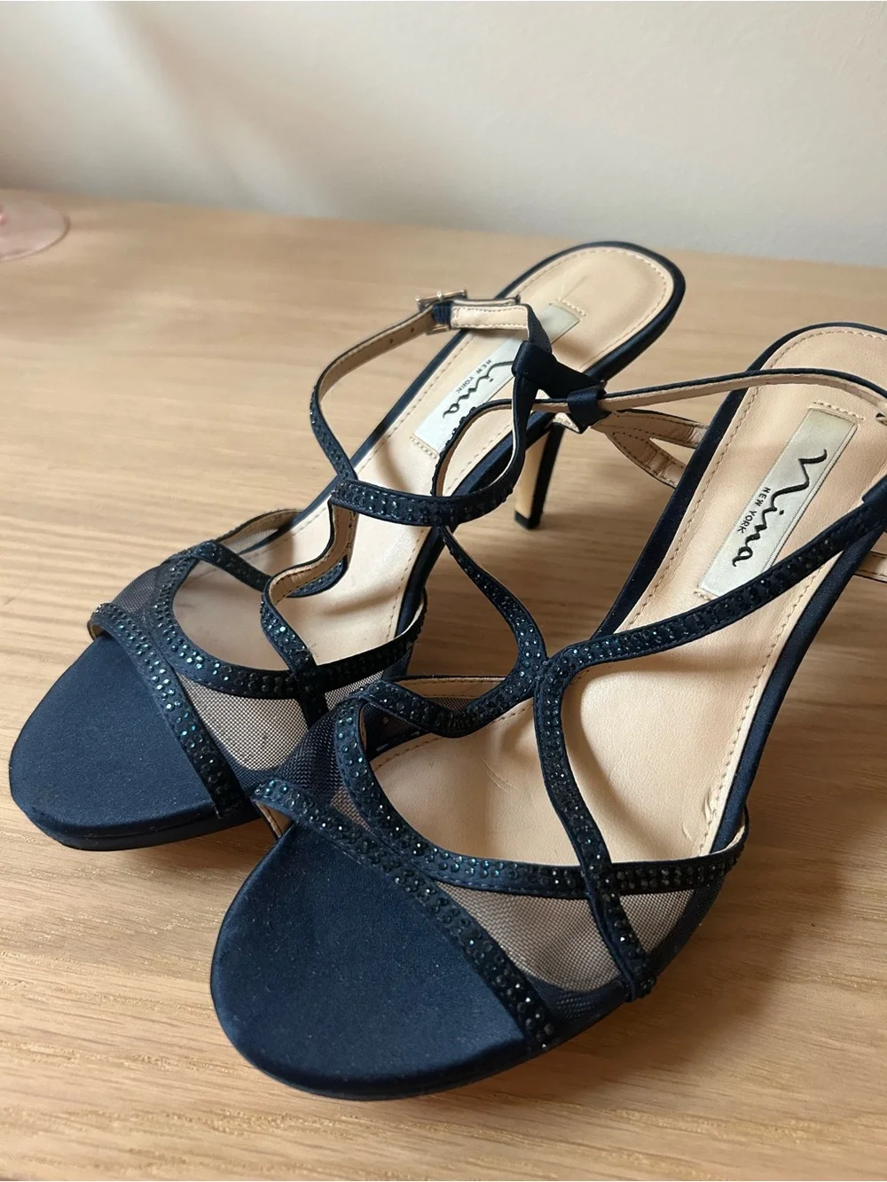 Nina Navy Sparkly Heels